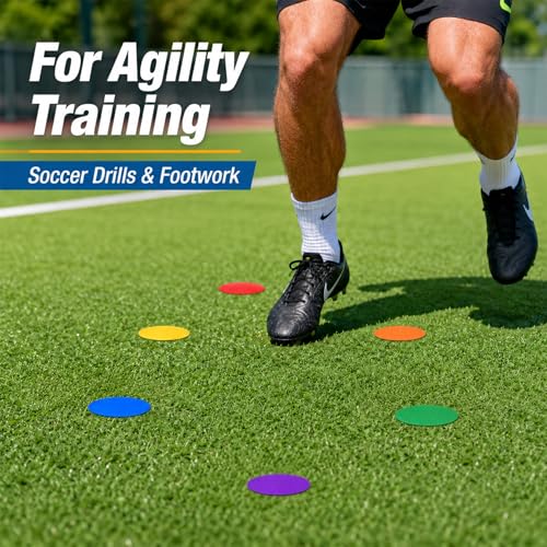12 Pcs Agility Floor Dots - Versatile Sport Markers for Training