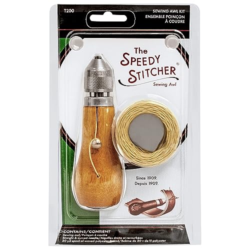 Speedy Stitcher 1125 SEW200-BRK Sewing Awl Kit with 30-Yard Thread - Heavy Duty Hand Sewing Tool