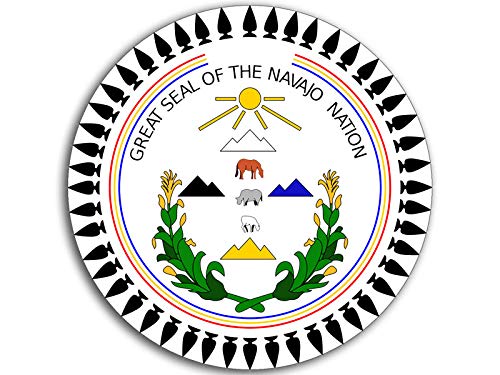 Navajo Nation Great Seal Vinyl Decal - 3 Inch Round Sticker