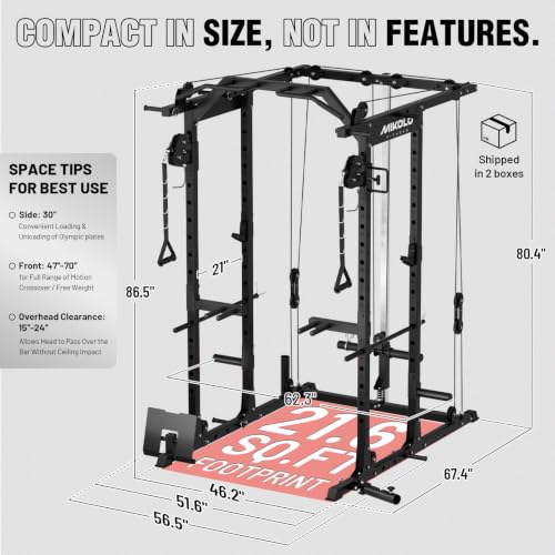 Power Cage with Cable Crossover System - Includes 230LB Package