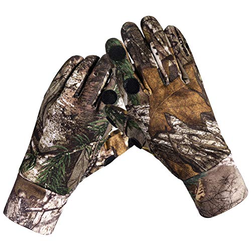 Camo Hunting Gloves with Fleece - Full Finger & Fingerless