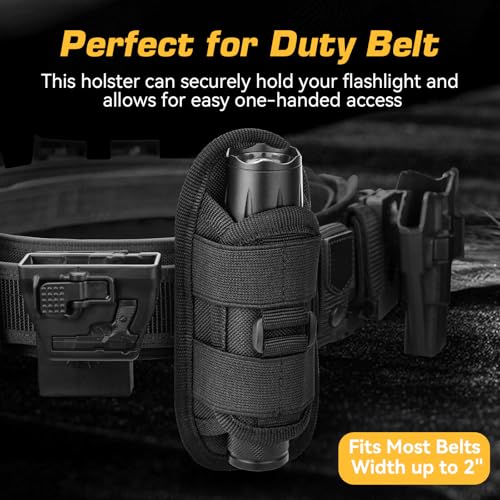 Tactical Flashlight Holster - 360° Rotatable Nylon Pouch - Variation 1