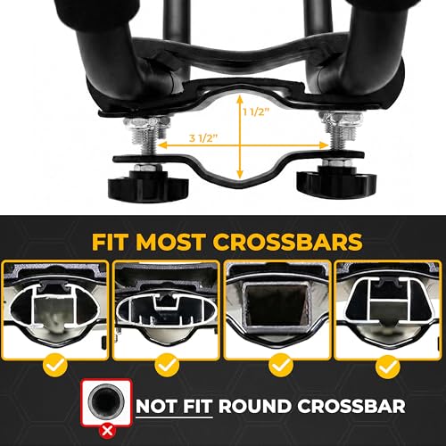 Heavy-Duty J-Bar Kayak Roof Rack Carrier - 2 Pairs Set