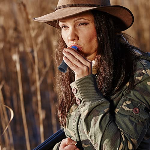 Duck Call for Hunting - Loud Sound Whistle - Black & Blue