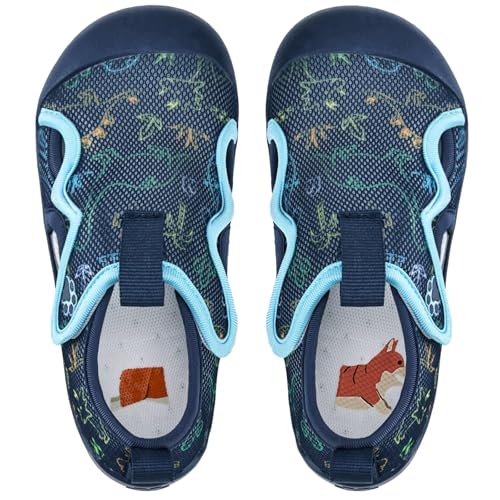 WateLves Toddler Dinosaur Water Shoes - Kids Quick Dry Barefoot Beach Sneakers, Non-Slip Aqua Shoes for Hiking & Swimming, 7 Toddler