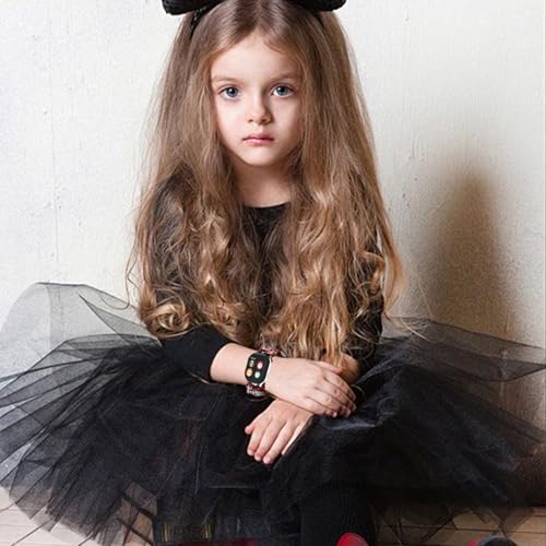 20mm Scrunchie Watch Band for Kids - Quick Release Strap - Skull + Pumpkin