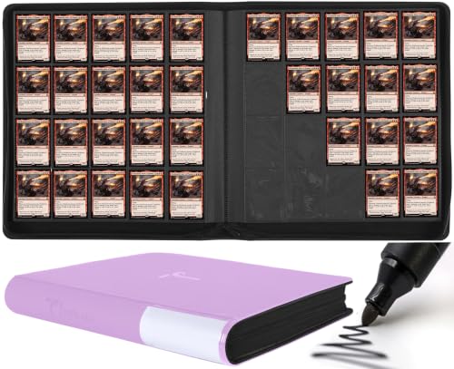 TIFFDADA 20-Pocket Card Binder Holds 2000+ Cards with Purple Cover (Light Purple)