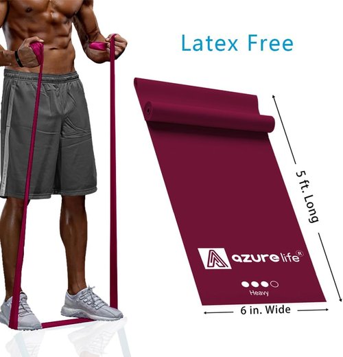 Azurelife Professional Resistance Bands - 8 Yards Bulk Non-Latex Elastic for Yoga, Pilates & Rehab | Versatile Stretch Bands for Home or Gym Workouts