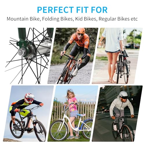 Bicycle Axle Nut Kit with Washers - 12PCS M8 M9.5 M10
