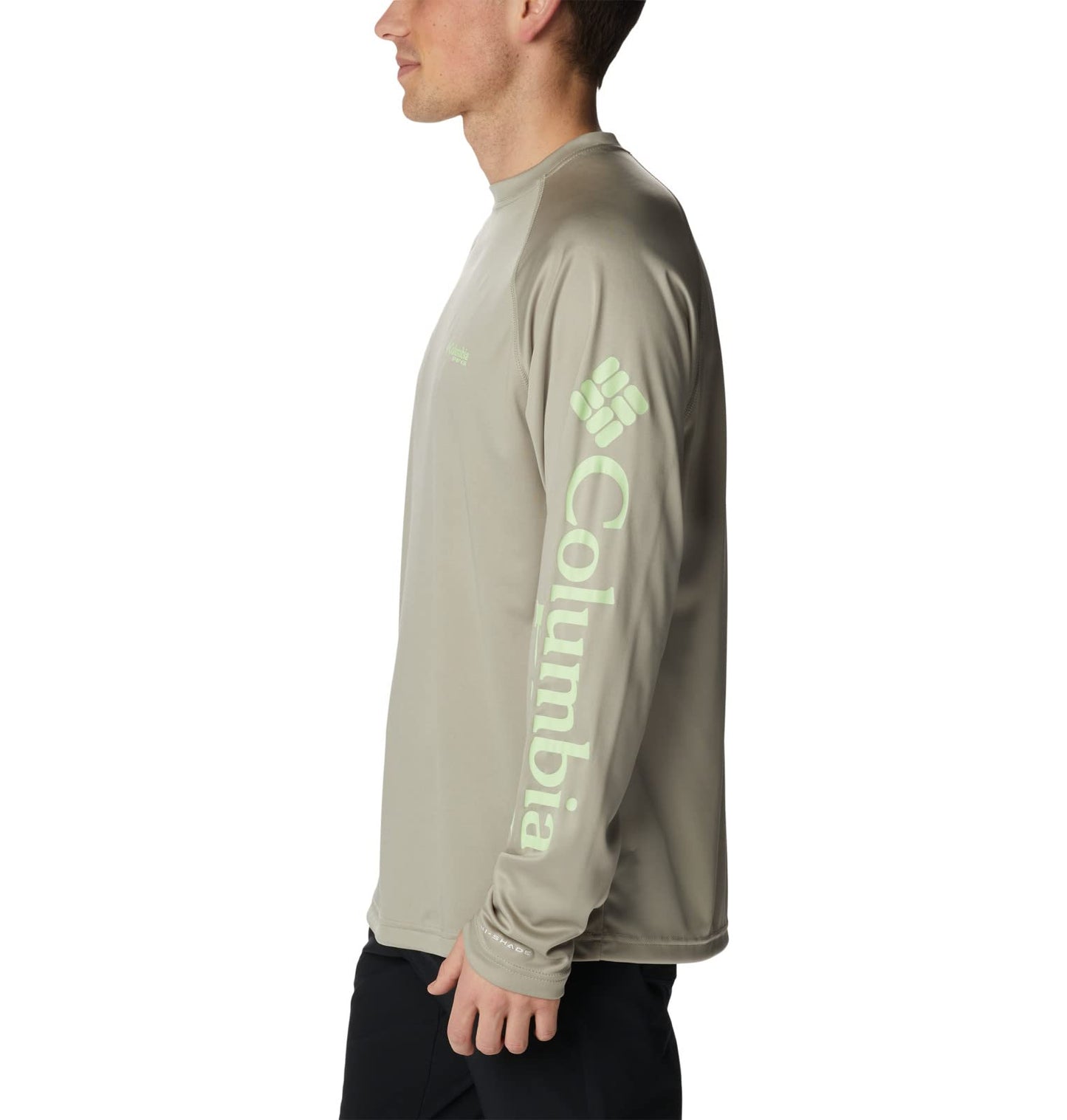 Columbia Men's Terminal Tackle Long Sleeve Shirt, Safari/Key West Logo, 2X Big