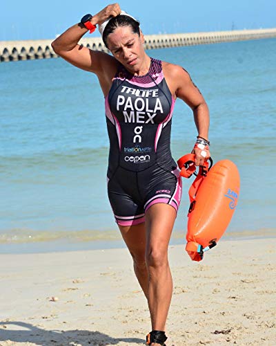 Large Orange Swim Buoy Safety Float and Dry Bag for Open Water Swimming