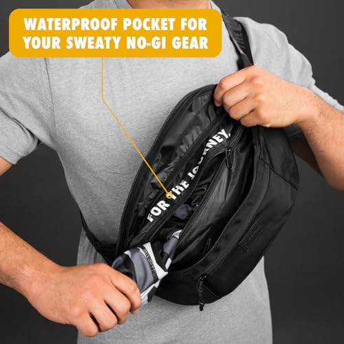 Gold BJJ Goshi Waist Pack Black - Fanny & Crossbody Bag for No-Gi Training