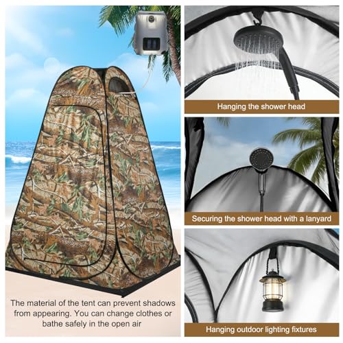 Camouflage Pop-Up Privacy Tent for Camping, Fishing & Outdoor Use