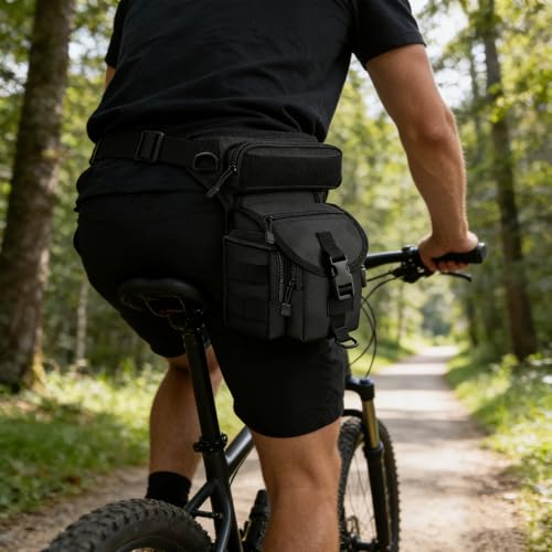 Meejaa Waterproof Hiking Waist Pack with Adjustable Belt & Multiple Pockets