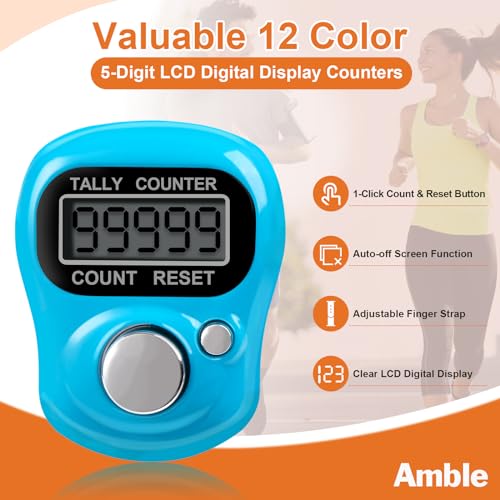 Digital Handheld Tally Counter - 5-Digit LCD Clicker for Golf & Knitting