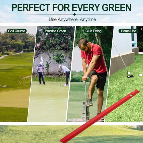 Golf Speedmeter Aluminum Putting Speed Tester - Red 30"