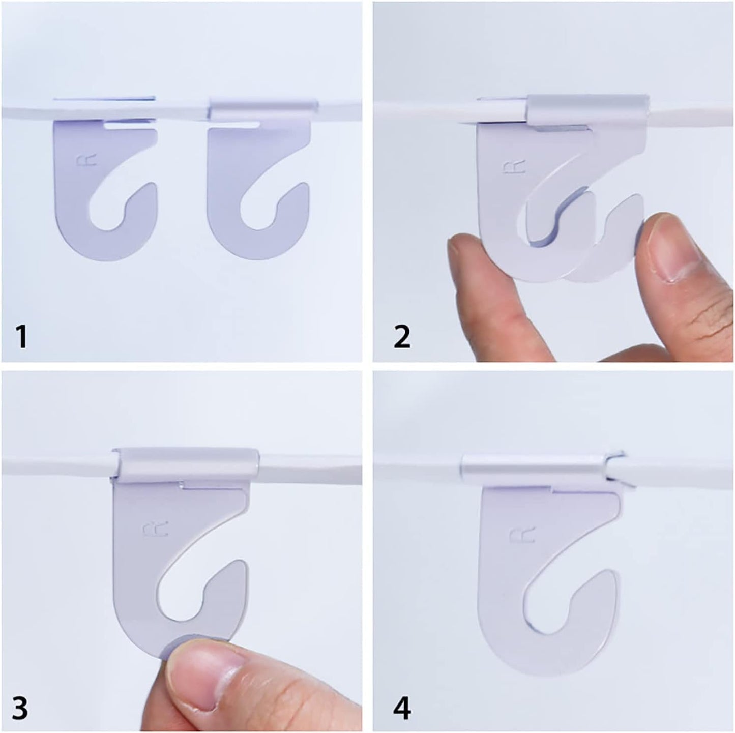 OALEN 60 Drop Ceiling Hooks for Classrooms & Offices, White Heavy Duty Ceiling Hooks for Hanging Plants & Decorations, Metal T-Bar Hooks for Suspended Drop Ceiling Tiles