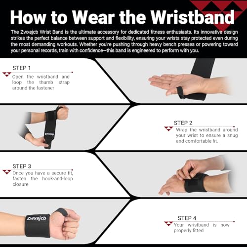 Heavy-Duty Weightlifting Wrist Wraps for Strength Training - Black