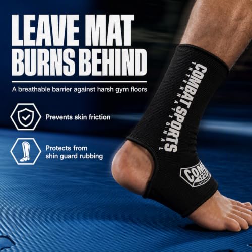 Combat Sports Muay Thai & MMA Ankle Support Sleeves - One Size, Red