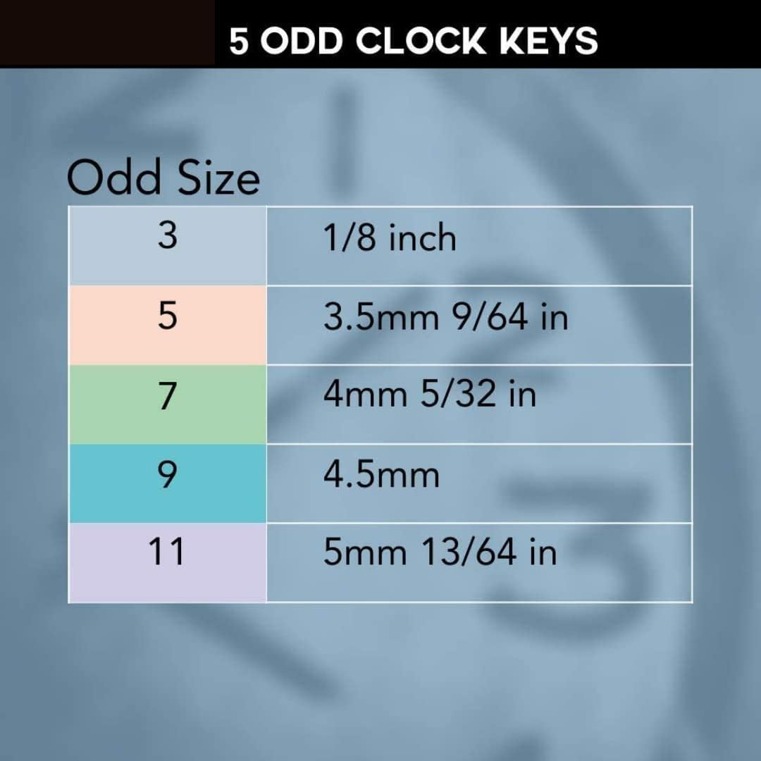 TAURISH Universal Vintage Clock Winding Key 5 Prong Odd Numbers 3 to 11 Brass Spider Grandfather Collectible Butterfly Keys Clock Key for Repair Winding Antique American Clocks