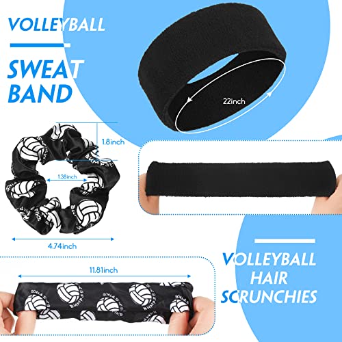 Vabean Black Medium Volleyball Accessories Set with Knee & Arm Pads, Hair Tie & Bag