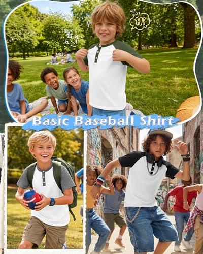 Boys' Raglan T-Shirts - 3 Pack (Ages 5-14)