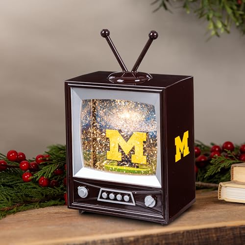 University of Michigan Snow Globe Lantern - Vintage TV Design