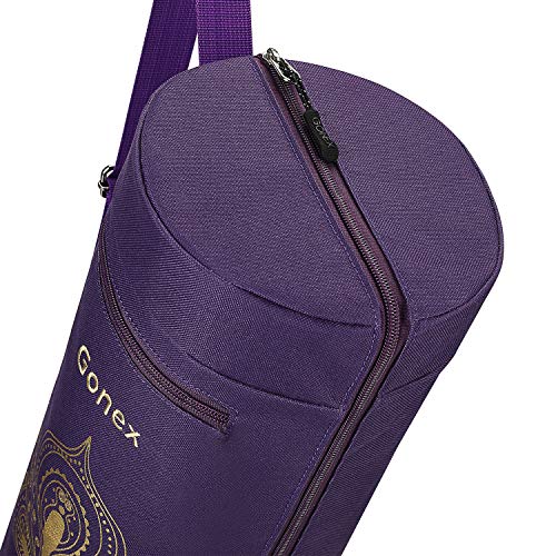 Yoga Mat Bag - Full-Zip Carrier with Wet Pocket - Purple