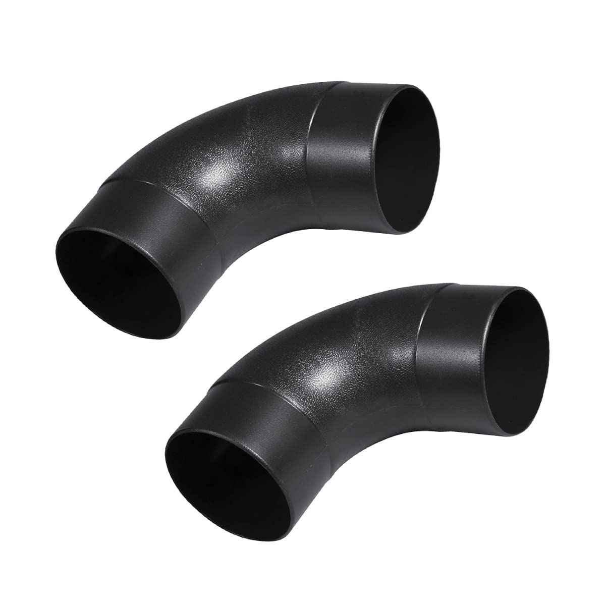 POWERTEC 70105-P2 4 In. 90 Degree Elbow - ABS Plastic Right Angle Dust Collector Connector