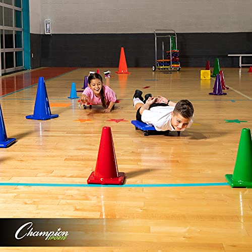 4 Inch High Visibility Vinyl Sports Training Cones - Orange