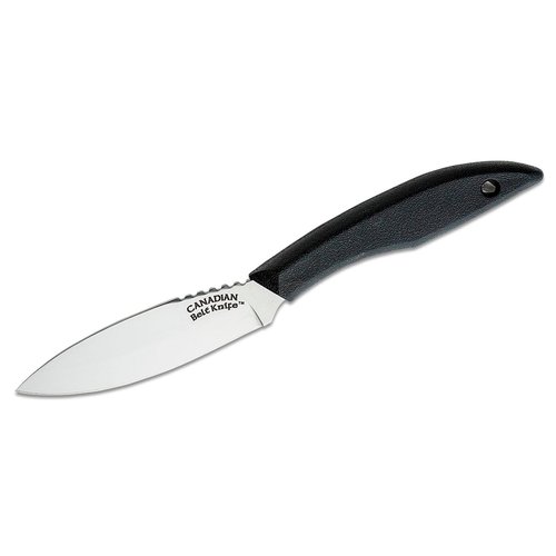 Cold Steel Canadian Belt 4" German 4116 Stainless Steel Fixed Blade Drop Point Outdoor Hunting Utility Knife, 4.5" High Impact Polypropylene Handle, Durable Secure-Ex Sheath Included