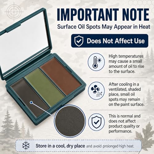 3-Color Woodland Camo Face Paint Kit - Huntsman Edition