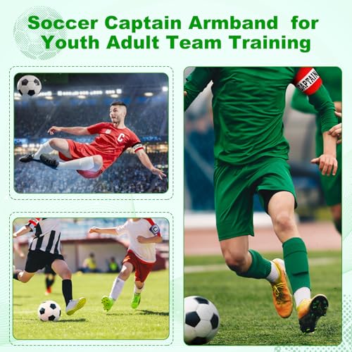 PATIKIL Soccer Captain Armband Rose Red Adjustable Nylon Sports Accessory