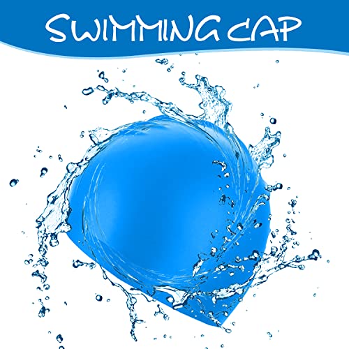 Kids Swim Cap - Waterproof Silicone Bathing Cap for Long & Short Hair - White