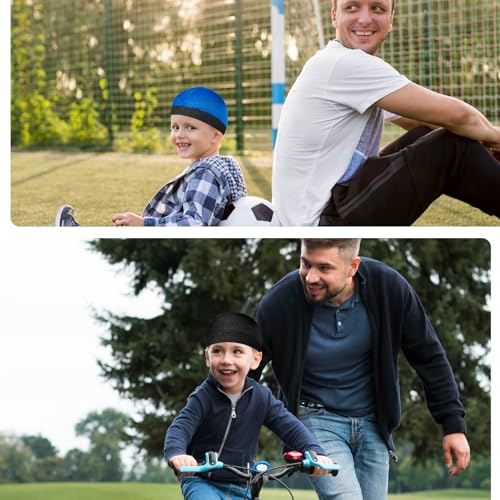 Satin Wave Caps for Men - 4-Piece Breathable Set in 4 Colors