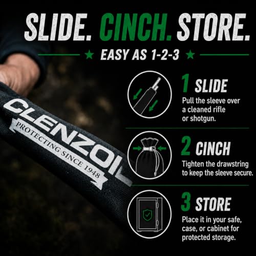 Clenzoil Firearm Protective Sleeve - Moisture-Resistant Gun Cover for Rifles & Shotguns