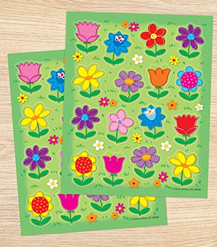 Flower Reward Stickers for Kids - 96-Piece Classroom Incentive Pack - Flowers