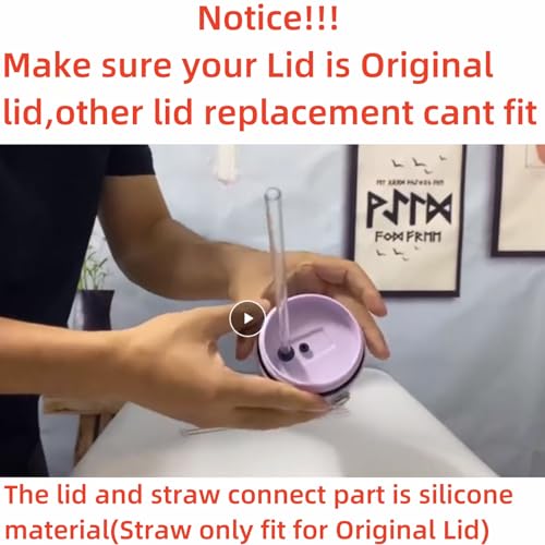 Replacement Straws for 30oz Flip Tumbler - 4 Pack with Cleaning Brushes