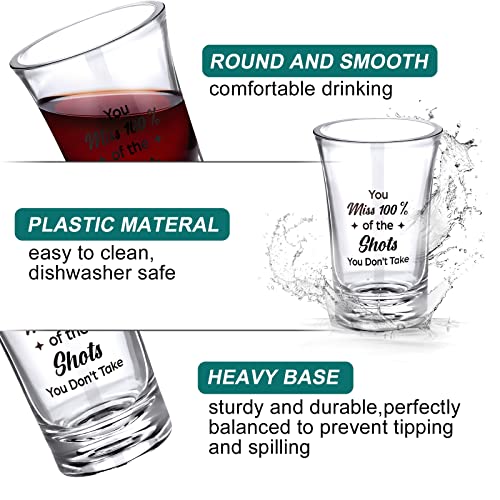Skyley 24 Pack Funny Acrylic Shot Glasses for Parties, Reusable and Durable