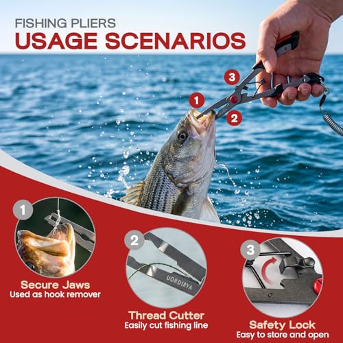 Multi-Function Fishing Pliers - 8.4 Inch Stainless Steel Tool