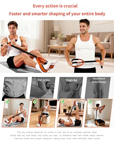 Pink 55lbs Multifunctional Resistance Bands with Pedals & Handles