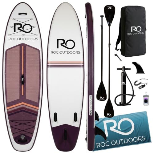 Inflatable Stand Up Paddle Board 10' 6" - Wide Stable Design, Non-Slip Deck - Vesper