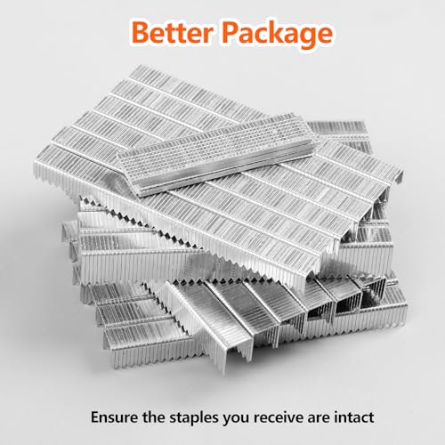 Heavy Duty T50 Staples 1450-Count 5 Sizes Includes: 5/16",3/8",1/2",9/16" Staples+5/8" Brad Nails, 20 Gauge Galvanized Assorted Size Project Pack