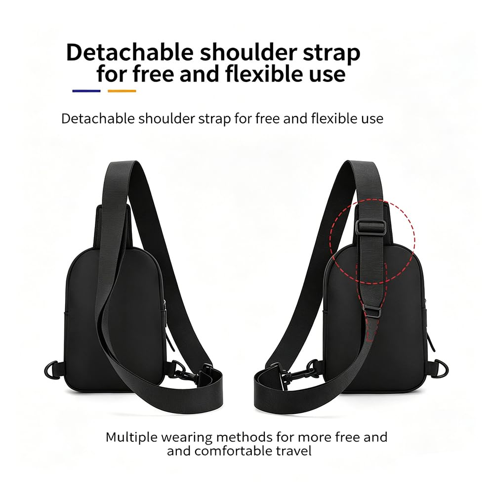 JIMYAO Mini Sling Bag for Men/Women, Waterproof Utility Crossbody Backpack Chest Bag for Travel Sports Running Hiking (Green)