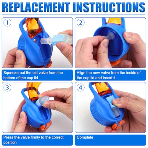 4-Pack Bite Valve Replacement Mouthpieces for Water Bottles