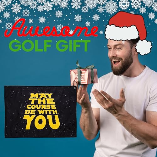Funny Double-Sided Golf Towel – Waffle Microfiber Accessory