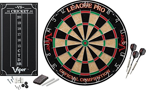 Dartboard Starter Set - Regulation Steel Tip Bristle with Scoreboard