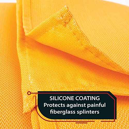 Parcil Safety SB-100 Silicone Coated Emergency Fire Blanket (40 in. x 40 in.) Emergency Kit Fire Extinguisher for Home & Kitchen, Woven Fiberglass Household Essentials, Chemical Free, No Mess