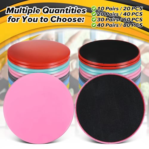 20-Pack Core Sliders for Group Fitness - Dual Sided Workout Discs