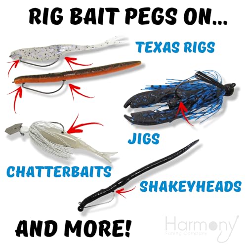Bait Pegs - Rubber Pegs for Soft Plastic Fishing Lures Size 1